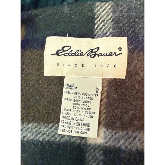 Vintage Eddie Bauer Mens Wool-lined Mountain Parka in Green - Picture 6 of 7